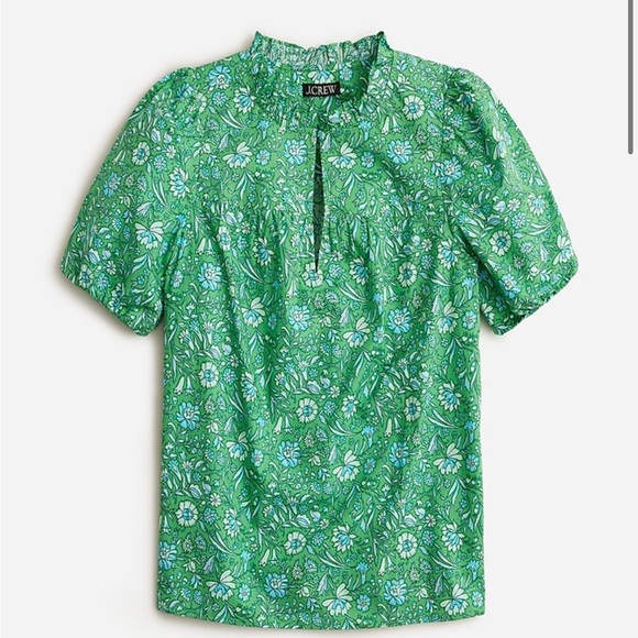 NWT J.Crew floral puff sleeve blouse | Women’s Size XS - Picture 2 of 7
